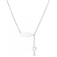 Stainless Steel Jewelry Necklace, Vacuum Plating, fashion jewelry & for woman cm 