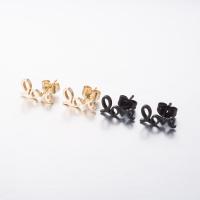 Stainless Steel Stud Earring, Alphabet Letter, Vacuum Plating, fashion jewelry & for woman 12mm 