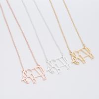 Stainless Steel Jewelry Necklace, Elephant, Vacuum Plating, fashion jewelry & for woman cm 