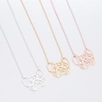 Stainless Steel Jewelry Necklace, Dog, Vacuum Plating, fashion jewelry & for woman cm 