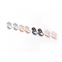 Stainless Steel Stud Earring, Rose, Vacuum Plating, fashion jewelry & for woman 