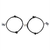 Couple Bracelet, Zinc Alloy, with Polyester Cord, Butterfly, plated, 2 pieces & with magnetic & for couple Approx 6.3-11.8 Inch 