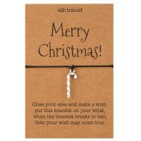 Bracelet de Noël en alliage zinc, alliage de zinc, avec corde de cire, Placage, unisexe & Bijoux de Noël & émail, plus de couleurs à choisir Environ 7-11.8 pouce, Vendu par PC