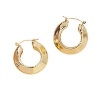 Zinc Alloy Hoop Earring, gold color plated, for woman 