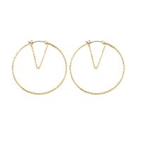 Zinc Alloy Hoop Earring, plated, for woman & hollow 51mm 