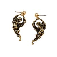 Zinc Alloy Rhinestone Drop Earring, plated, for woman & with rhinestone & hollow 