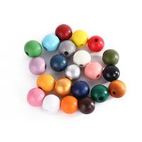 Gefärbtes Holz Perlen, Schima Superba, rund, DIY, 16mm, ca. 1000PCs/Tasche, verkauft von Tasche