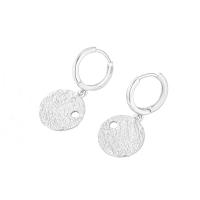 Huggie Hoop Drop Earring, Argent sterling 925, Placage de couleur d'or, pavé de micro zircon & pour femme, plus de couleurs à choisir, 14mm, Vendu par paire