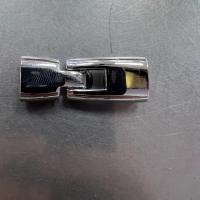 Zinklegierung Lederband Verschluss, plattiert, keine, 16x8x4mm, Bohrung:ca. 10*5mm, verkauft von setzen