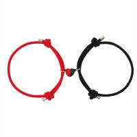 Fashion Zinc Alloy Bracelets, with Milan Cord, Heart, 2 pieces & Unisex & with magnetic Approx 6.3-11.8 Inch 