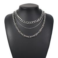 Fashion Multi Layer Necklace, Zinc Alloy, with 1.96 inch extender chain, plated, three layers & for woman 40cm,46cm,52cm 
