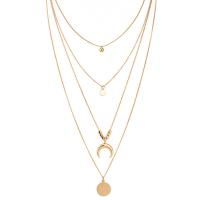 Fashion Multi Layer Necklace, Zinc Alloy, platinum color plated, for woman & multi-strand, 38cm,45cm,55cm,63cm 