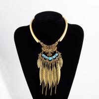 Turquoise Zinc Alloy Necklace, with turquoise, fashion jewelry & for woman Approx 14.96 Inch 