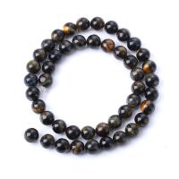 Tiger Eye Beads, Round, polished, DIY mixed colors Approx 14.96 Inch 