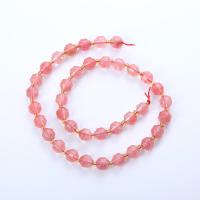 Cherry Quartz Bead, with Seedbead, Lantern, polished, DIY & faceted, red Approx 14.96 Inch 