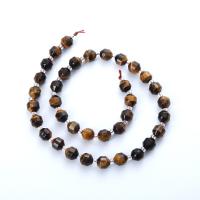 Tiger Eye Beads, with Seedbead, Lantern, polished, DIY & faceted, mixed colors Approx 14.96 Inch 