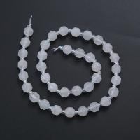 weiße Jade Perle, mit Seedbead, Laterne, poliert, DIY & verschiedene Größen vorhanden & facettierte, weiß, Länge:ca. 14.96 ZollInch, verkauft von Strang