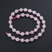 Natural Rose Quartz Beads, with Seedbead, Lantern, polished, DIY & faceted, pink Approx 14.96 Inch 