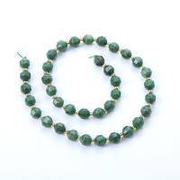 Jasper Stone Beads, with Seedbead, Lantern, polished, DIY & faceted, green Approx 14.96 Inch 