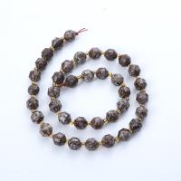 Snowflake Obsidian Bead, with Seedbead, Lantern, polished, DIY & faceted, mixed colors Approx 14.96 Inch 