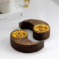 Buy Incense Holder and Burner in Bulk , Wood, with Aluminum Alloy, half handmade, for home and office & 2 pieces & durable 