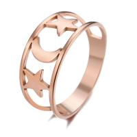 Stainless Steel Finger Ring, 304 Stainless Steel, Vacuum Ion Plating, fashion jewelry & Unisex & hollow 