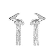 Earring Cuff and Wraps, Zinc Alloy, platinum color plated, fashion jewelry & micro pave cubic zirconia & for woman 