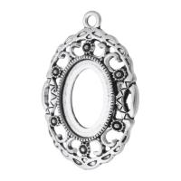 Zinc Alloy Pendant Cabochon Setting, Oval, plated, DIY Approx 2mm 
