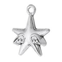 Zinc Alloy Star Pendant, plated, Unisex Approx 2mm 