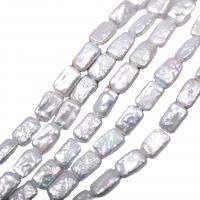 Keshi Cultured Freshwater Pearl Beads, Rectangle & DIY, white Approx 29- 