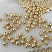 Oro-llenado Abalorio, 14K lleno de oro, diverso tamaño para la opción & facetas, dorado, Vendido por UD
