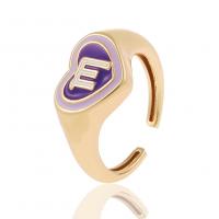 Brass Cuff Finger Ring, 12 Signs of the Zodiac, gold color plated, Adjustable & for woman & enamel 