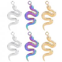 Stainless Steel Animal Pendants, 304 Stainless Steel, Snake, Vacuum Plating, fashion jewelry & DIY Approx 1mm 