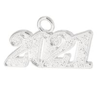 Zinc Alloy Number Pendant, plated, Unisex Approx 4mm 