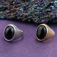 Resin Zinc Alloy Finger Ring, with Resin, plated, fashion jewelry & for man 21mm 