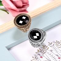 Resin Zinc Alloy Finger Ring, with Resin, plated, fashion jewelry & for man 22mm 