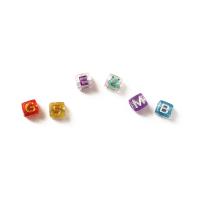 Acryl Alphabet Perlen, handgemacht, DIY, keine, 6x6mm, ca. 100PCs/Tasche, verkauft von Tasche