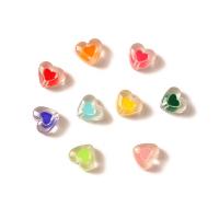 Émail acrylique perles, coeur, fait à la main, DIY, plus de couleurs à choisir Vendu par sac