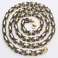 304 Stainless Steel Necklace, fashion jewelry & for man, 5mm Approx 24.02 Inch, Approx 8.66 Inch 