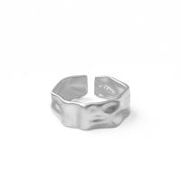 925 Sterling Silver Cuff Finger Ring, plated, Adjustable & Unisex 