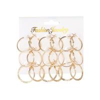 Zinc Alloy Earring Set, plated, nine pieces & for woman 