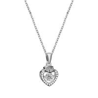 Cubic Zircon Micro Pave Sterling Silver Necklace, 925 Sterling Silver, plated, micro pave cubic zirconia & for woman Approx 17.7 Inch 