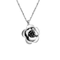 Sterling Silver Jewelry Necklace, 925 Sterling Silver, pendant & necklace, Flower, fashion jewelry & for woman Approx 23.6 Inch 