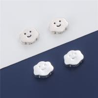 Sterling Silver Spacer Beads, 925 Sterling Silver, Cloud, DIY & double-sided Approx 1.5mm 