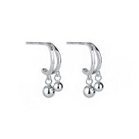 Sterling Silver Drop Earring, 925 Sterling Silver, plated, for woman 