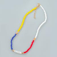 Resin Zinc Alloy Necklace, with Resin & Plastic Pearl, with 2.2inch extender chain, fashion jewelry & for woman Approx 15.86 Inch 