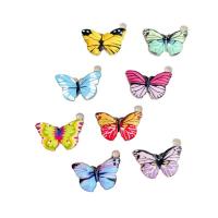 Латунные Подвески в форме животного, Латунь, бабочка, принт, DIY, Много цветов для выбора Приблизительно 100ПК/сумка, продается сумка