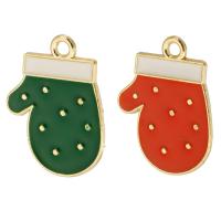 Zinc Alloy Christmas Pendants, Christmas Glove, gold color plated, Unisex & enamel Approx 2mm, Approx 