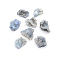 agate quartz de glace cabochon, Irrégulière, DIY, bleu ciel, 10x20- Vendu par PC