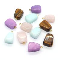 Joyas de piedras preciosas colgante, Piedra natural, Irregular, diferentes materiales para la opción & unisexo, más colores para la opción, 15x22-17x25mm, Vendido por UD